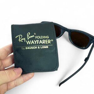 Vintage Ray Ban Bausch and Lomb Folding Wayfarer Sunglasses, Unisex